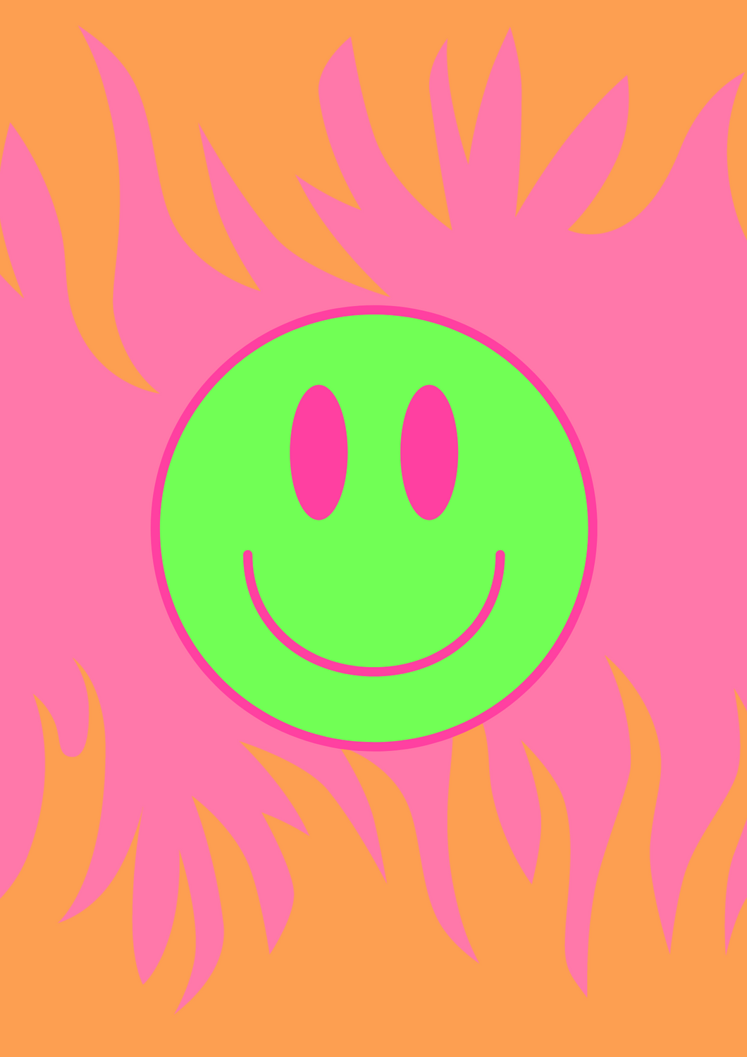 Poster Smiley Green