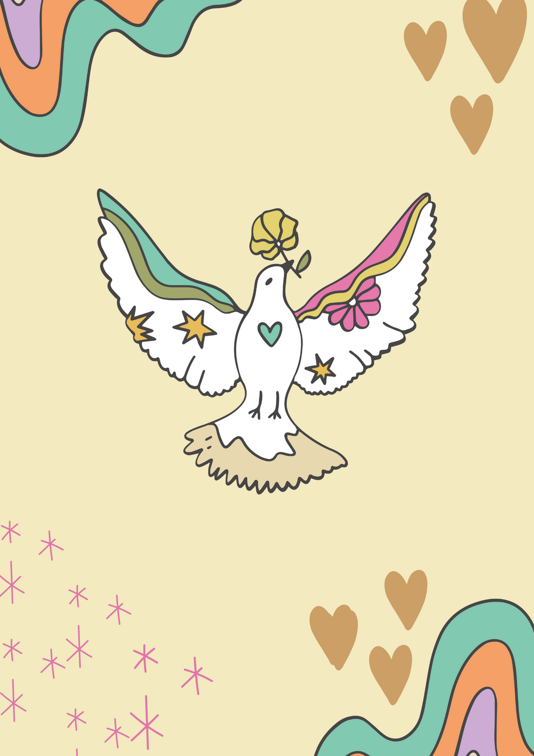 Poster Flower Bird