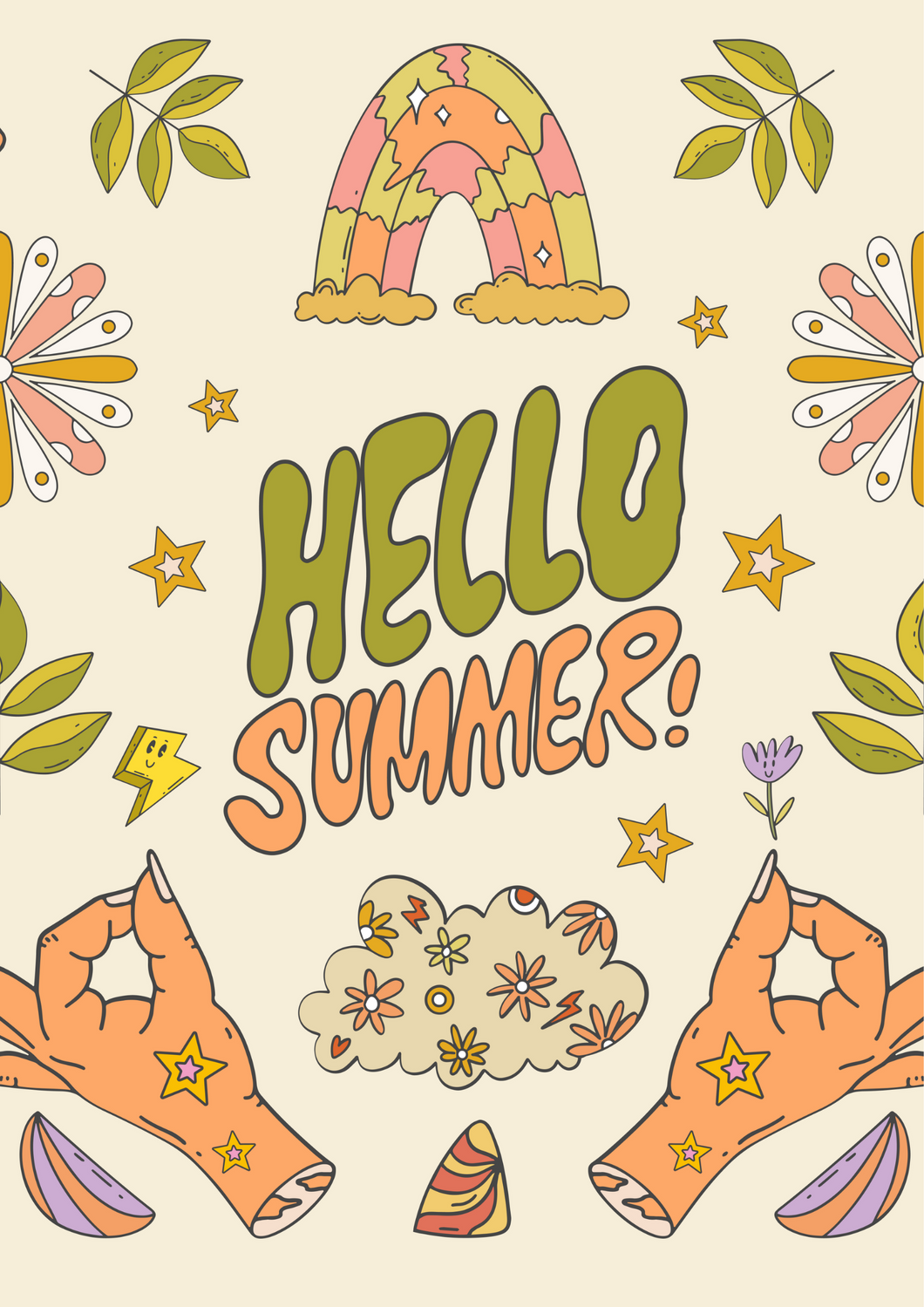 Digitale poster Hello Summer