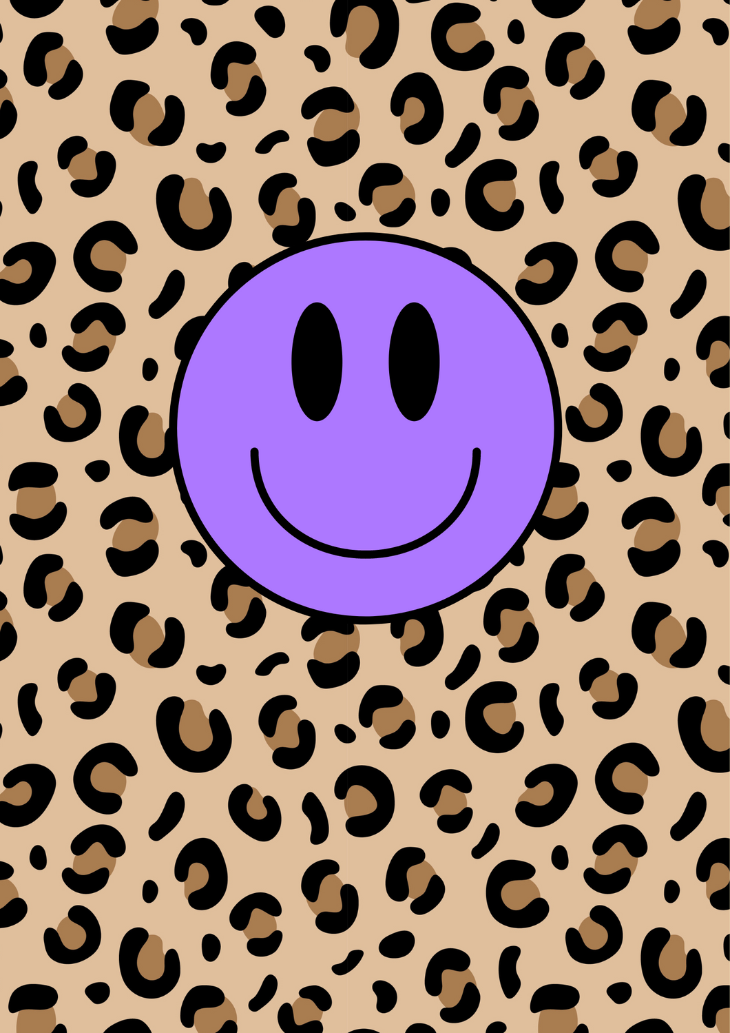 Digitale poster Smiley Leopard
